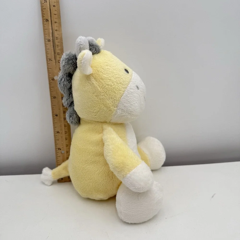 Carters Yellow White Gray Plush Giraffe Soft Stuffed Baby Toy Lightly Weighted